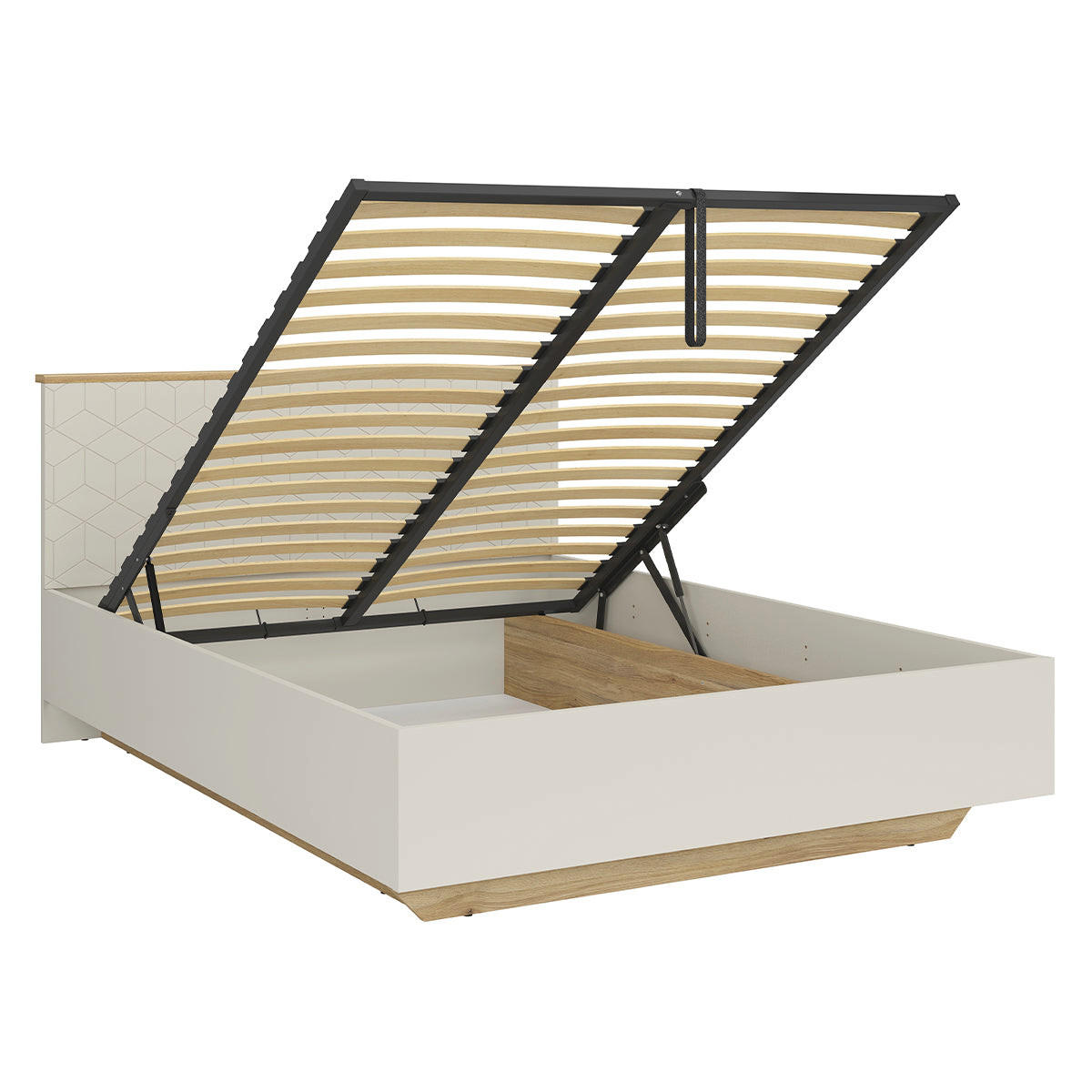 BOXSPRING POSTELJA 160/200 Naya Kašmir - bež, leseni material (160/200cm) - Petits-meubles