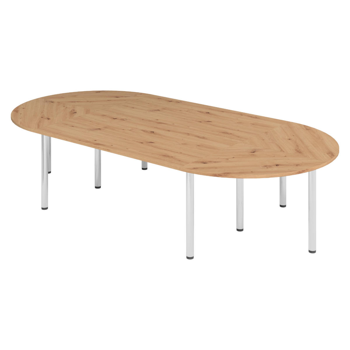KONFERENZTISCH-SETS Serie-K 160/320/74 cm in Wildeiche - Wildeiche, Holzwerkstoff (160/320/74cm) - bümö