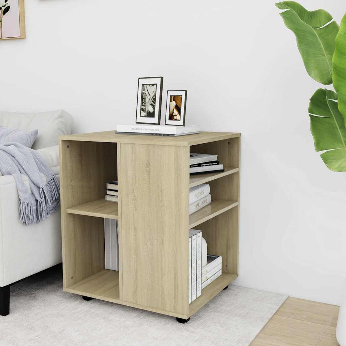 ROLLSCHRANK Sonoma-Eiche 60/53/72 Cm Holzwerkstoff - Hellbraun, Holzwerkstoff (53/72/60cm) - vidaXL