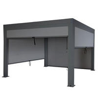 PERGOLA 4x Seitenwand 220x400x300cm Anthrazit - Anthrazit, Metall (400/220/300cm) - BERLINLODGE