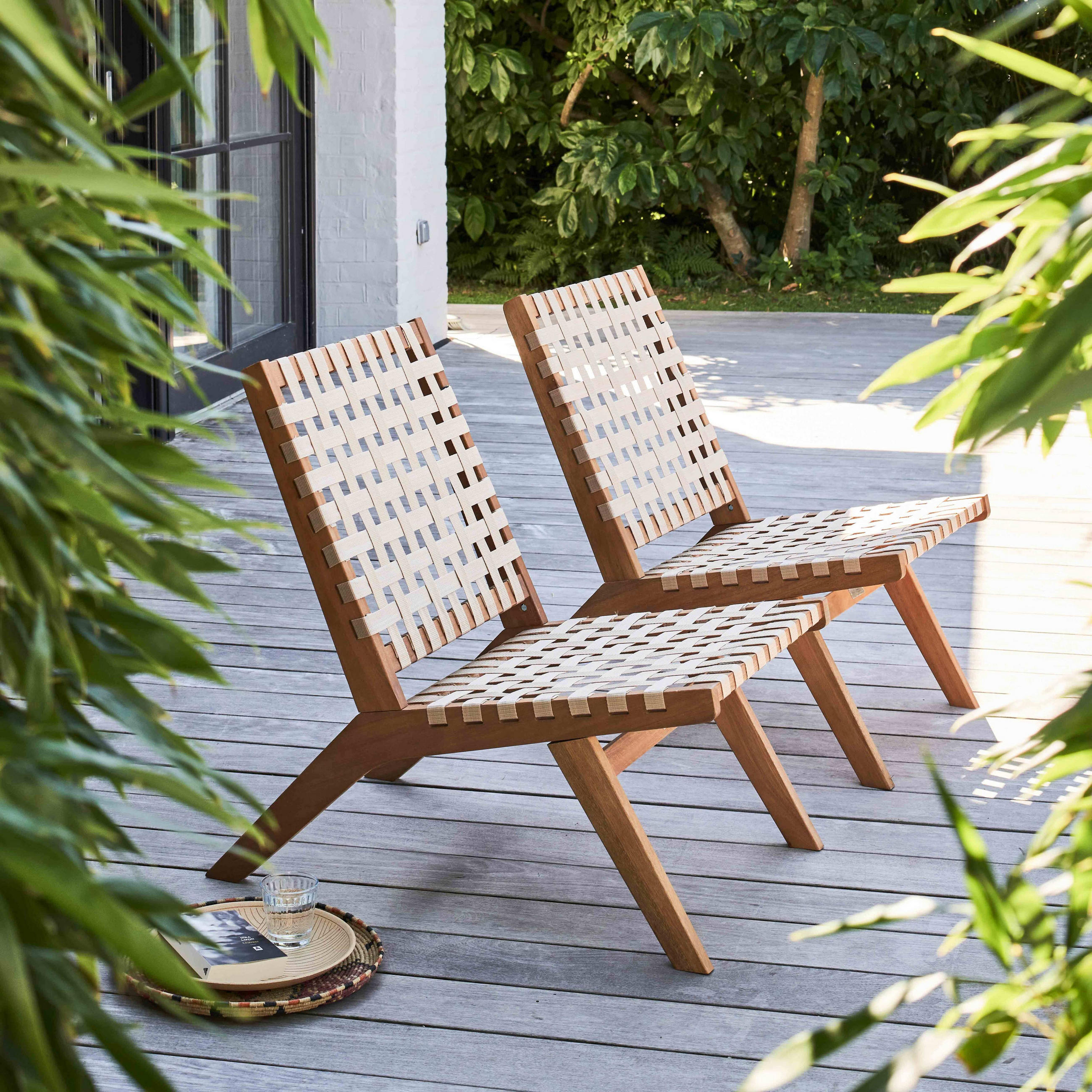 RELAXSESSEL 2-tlg., Taupe - Taupe, Holz (80/78/52cm) - Oviala