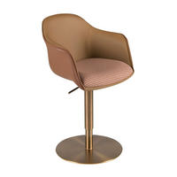 STUHL aus terrakottabraunem und beigem Stoff 60/54/77 cm - Pink/Terracotta, Leder/Textil (60/77/54cm) - ANGEL CERDA