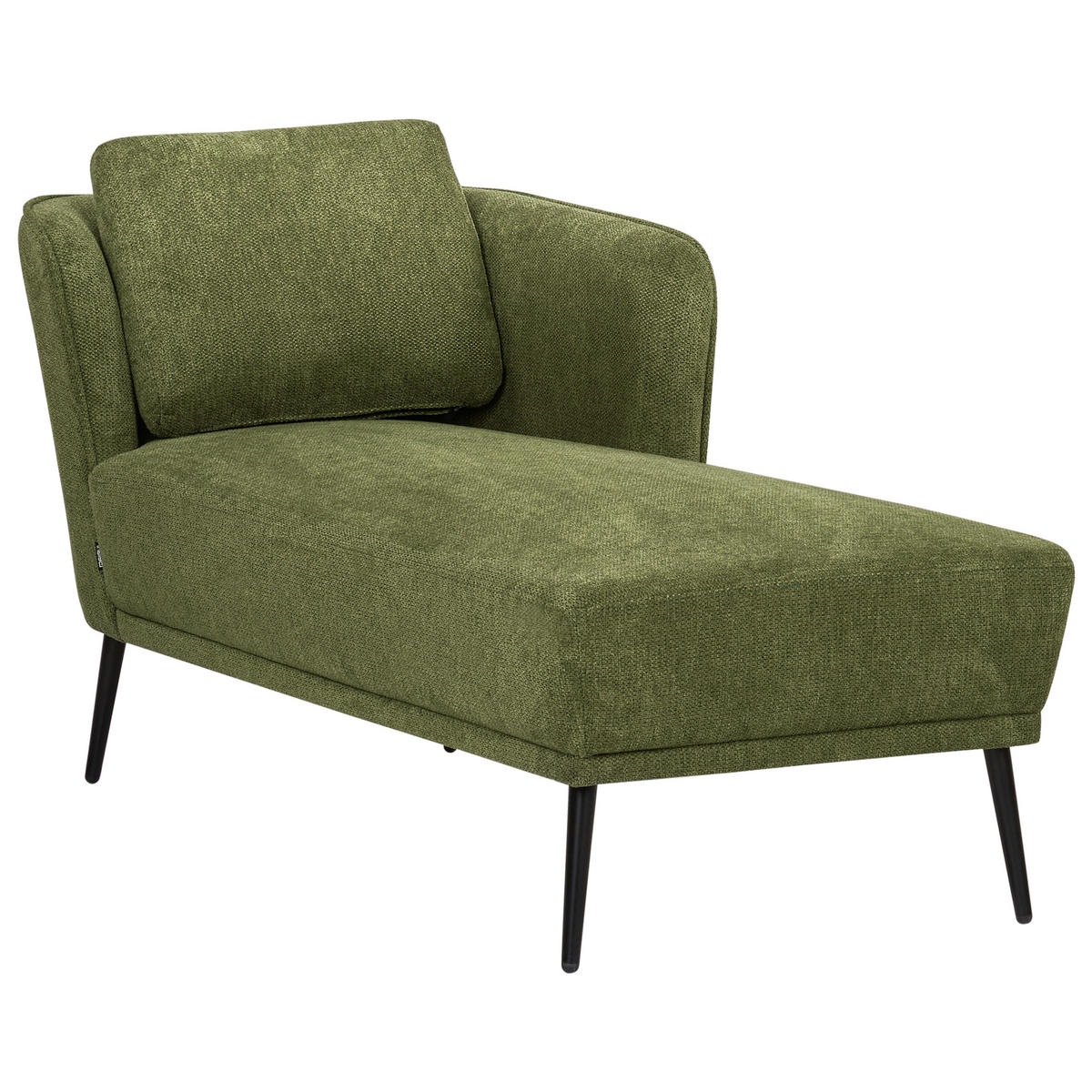 ČALOUNĚNÉ LEHÁTKO CHAISE LONGUE LEVOSTRANNÉ Látka Tmavě zelené Artheze - černá/tmavě zelená, textil (148/70/64cm) - Beliani
