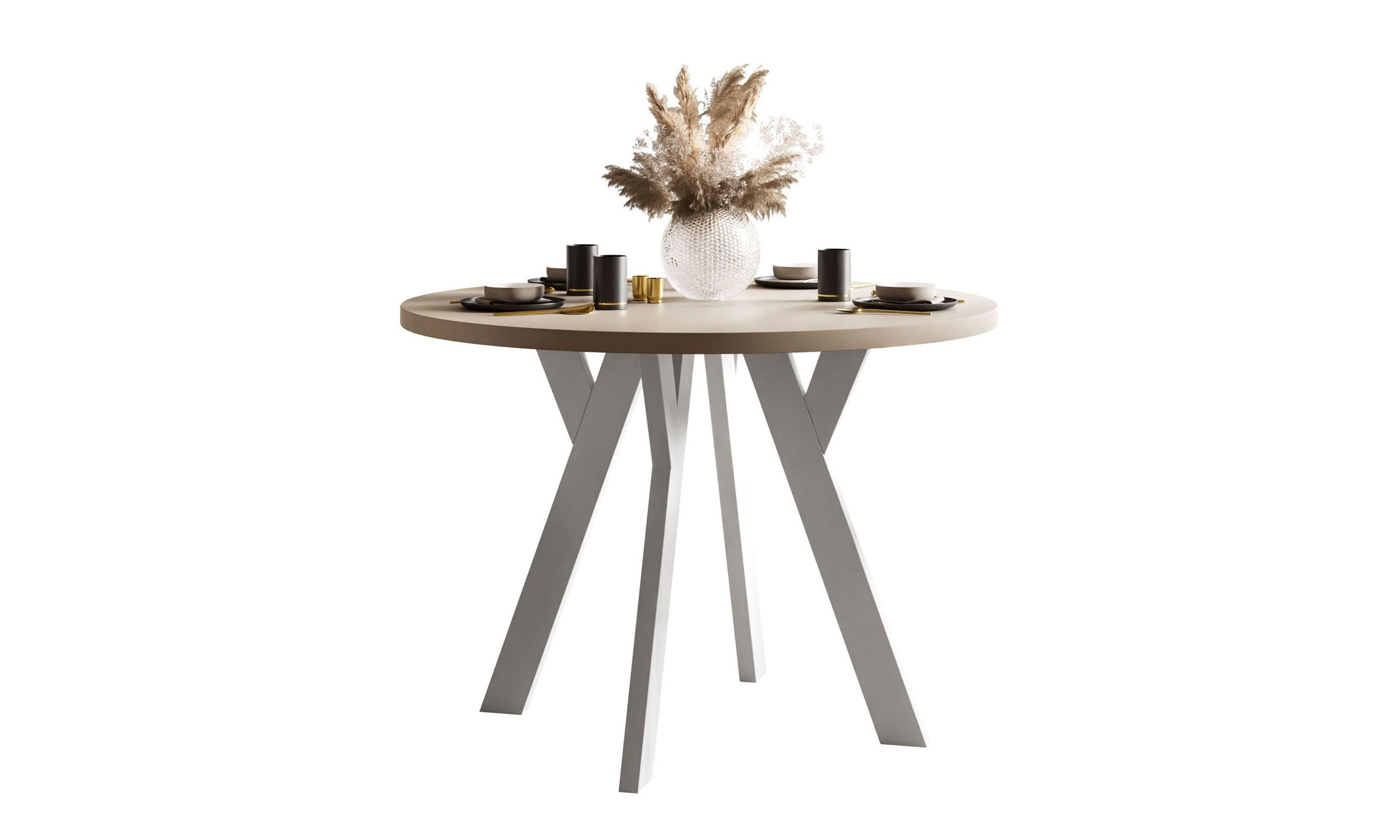 Lookway Esstisch Kaschmir, Weiß 100x72.5x100 cm