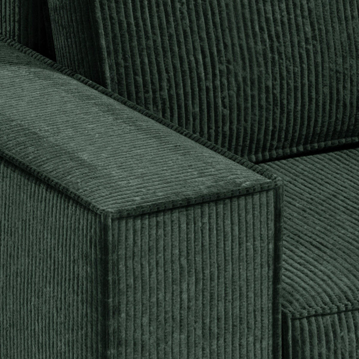 ECKSOFA Isaac 3 Sitzplätze Tannengrün - Grün, Holz (257/148cm) - Petits-meubles