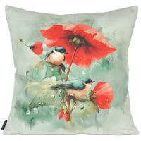 KISSENHÜLLE FRÜHLINGSFEST VÖGEL - Multicolor, Textil (50/50cm) - Yve! decoration