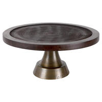 SERVIERPLATTE KAMUDI Ø34x13 Holz-Bronze - Braun, Holz (34/13/34cm) - Light & Living