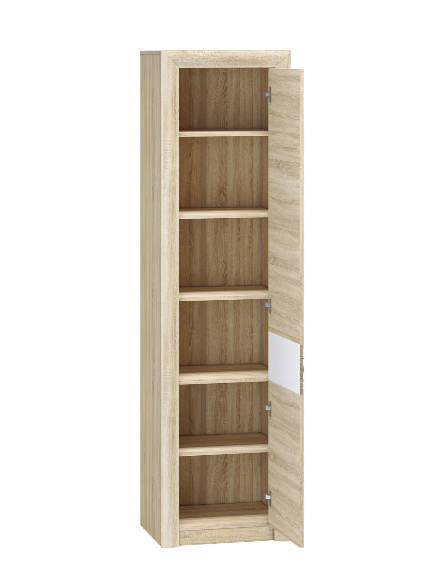 STAURAUMSCHRANK Castel Sonoma Eiche hell / Sonoma Eiche Trüffel 55 / 43 / 201cm - Eichefarben/Braun, Holz/Holzwerkstoff (55/201/43cm) - Feldmann-Wohnen