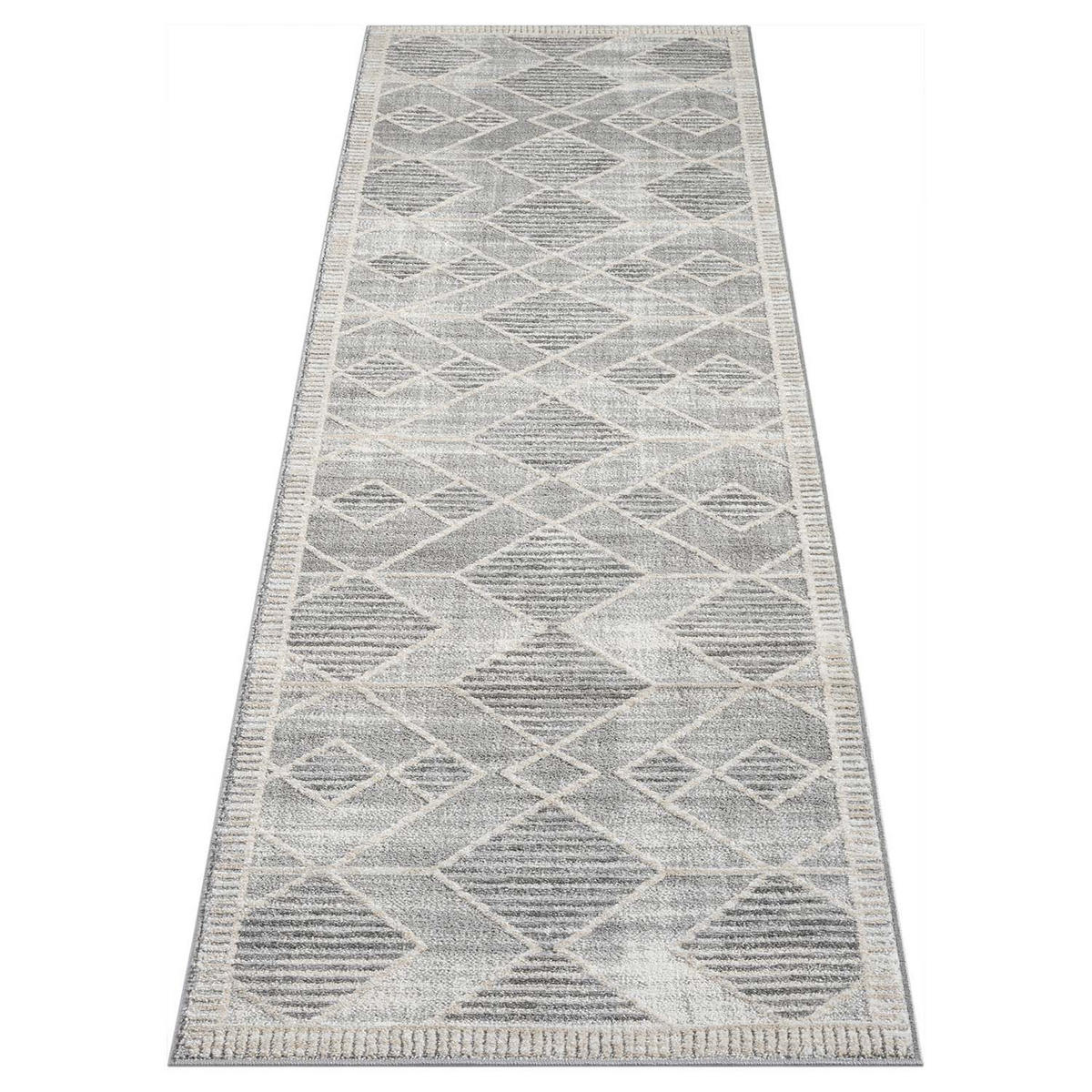 KURZFLOR-TEPPICH Flair 178 Grau 80x300 cm - Grau, Textil (80/300cm) - carpet city