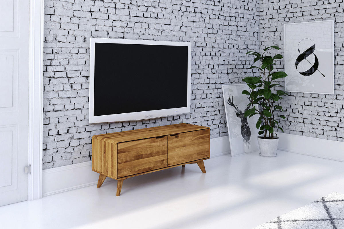 GREG HIFI-SCHRANK Wildeiche - Wildeiche, Holz (120/48/40cm) - byoak