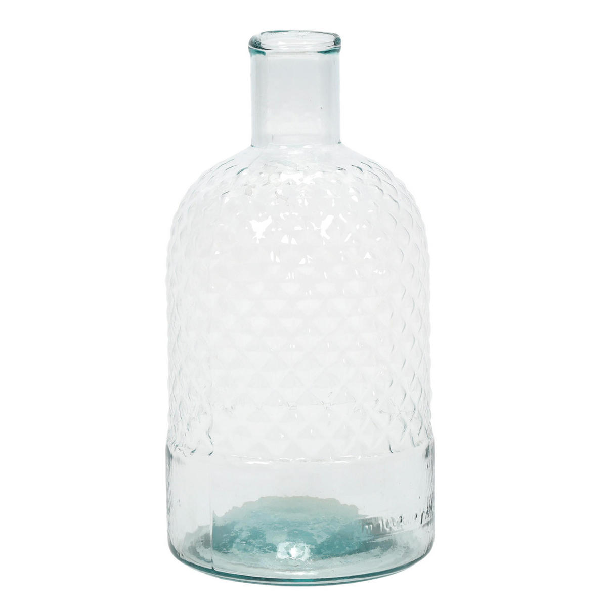 BLUMENVASE aus recyceltem Glas 12/12/23 cm - Transparent, Glas (23cm) - Home Styling Collection