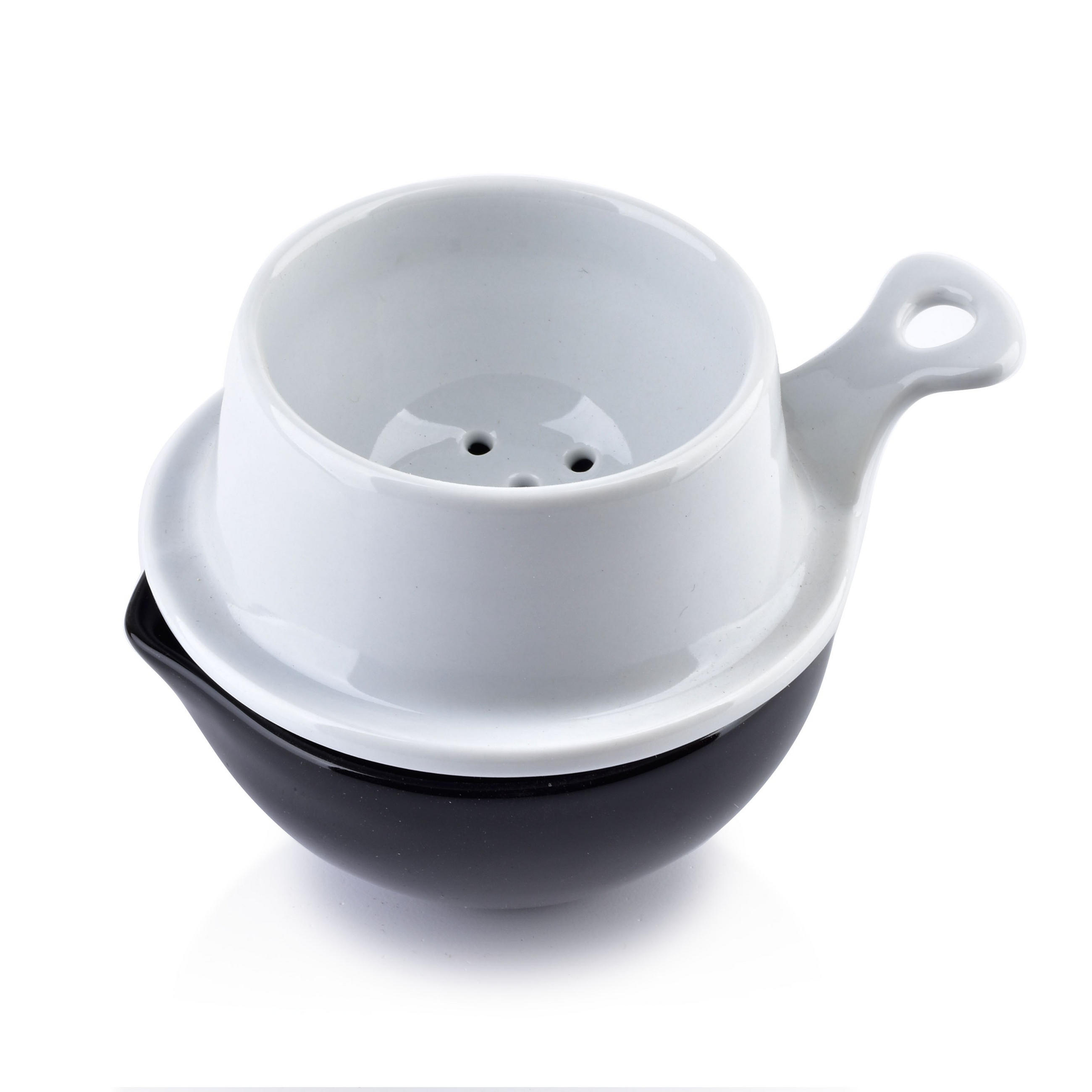 SIEBSCHALE Modern Life Schwarz 10/10/9.5 cm Keramik - Schwarz, Keramik (10/9.5/10cm) - Mondex