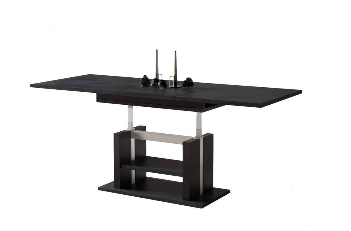 COUCHTISCH Dior höhenverstellbar ausziehbar bis 170 cm - Graphitfarben, Holzwerkstoff (110/65/58cm) - Endo-Moebel