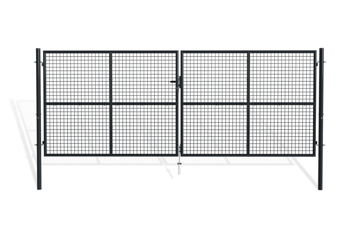 ZAUNTOR Olga Grau 4m H.150cm - Grau, Metall (406/156cm) - Casanoov