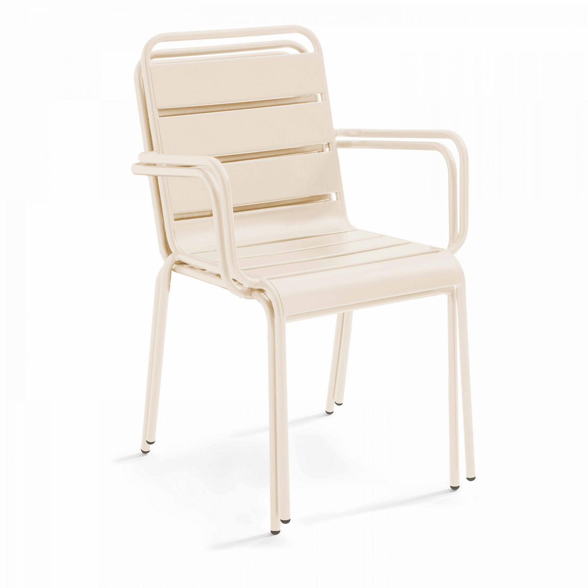GARTENSET 9-tlg.,Grau/Elfenbeinfarbe - Creme/Grau, Metall - Oviala