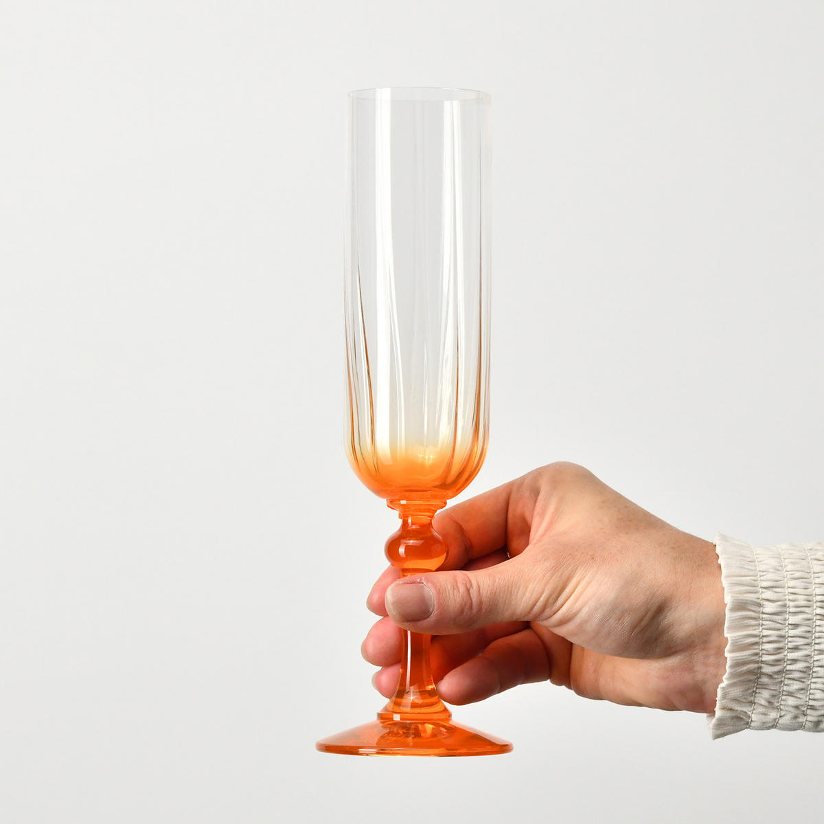 SEKTGLÄSER, 2er-Set, 200 ml - Orange, Glas (0.2L) - Krosno Glass