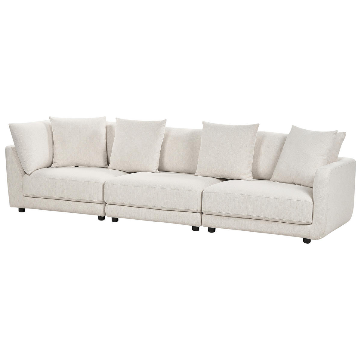 3-SITZER-SOFA cremeweiß Sigtuna - Weiß, Textil (300/86/102cm) - Beliani