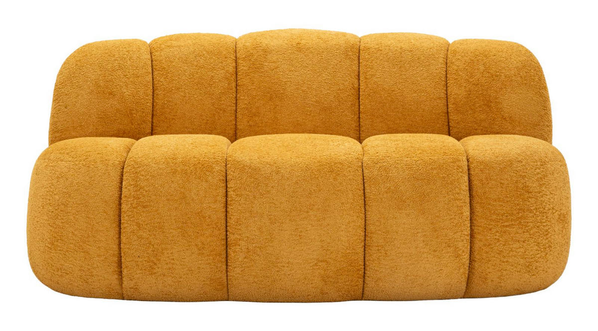 3-SITZER Sofa gepolstert Ball - Gelb - Gelb, Holzwerkstoff/Kunststoff (145/69/80cm) - Pasmara