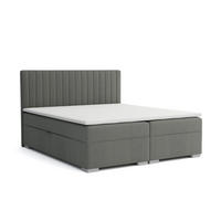 BOXBETT Sydney 120x200 Grau - Grau, Textil/Metall (120/200cm) - VLR BEDS