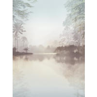 FOTOTAPETE tropischer See 200 x 280 cm - Grau, Papier (200/280cm) - Sanders & Sanders
