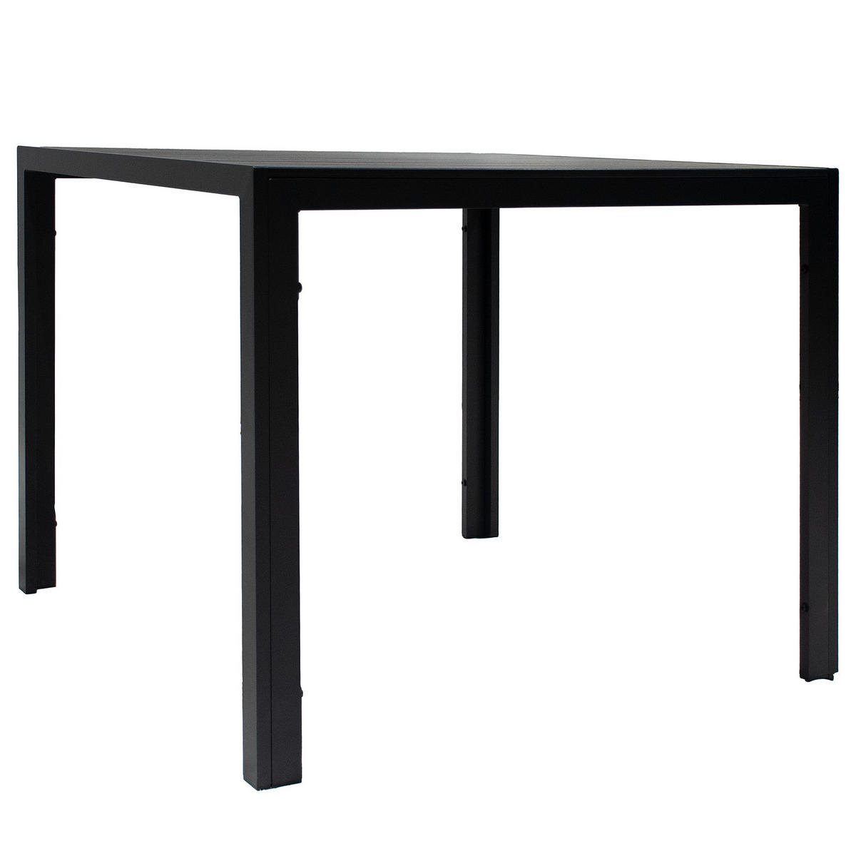 GARTENTISCH - Stahl / Polywood - Schwarz, Holzwerkstoff/Metall (90/90/74cm) - home24