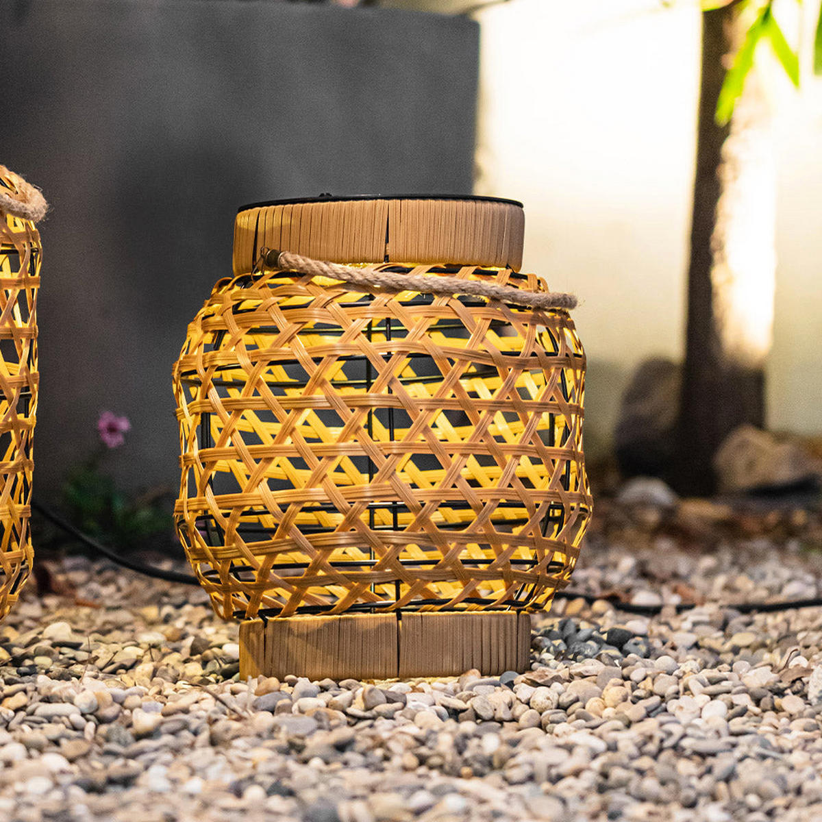 SOLARLATERNE CAPRI beige - Beige, Kunststoff (28/28/32cm) - Lumisky