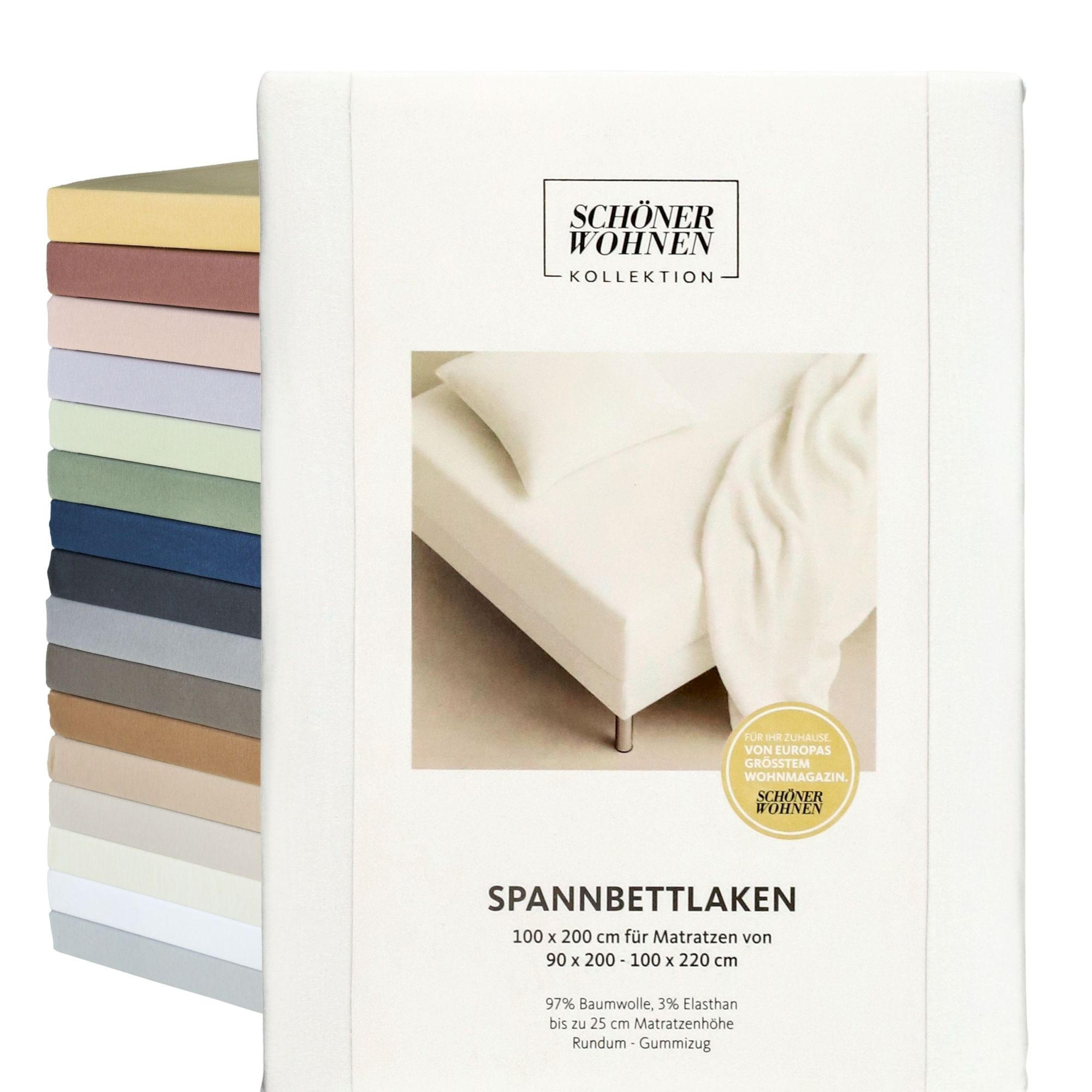 SPANNBETTLAKEN FLAT - Weiß, Textil (90/200cm) - Schöner Wohnen