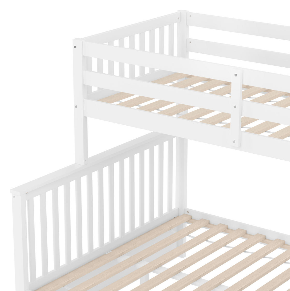 ETAGENBETT 90/200 über 140/200 cm in Weiß mit Schubladen und Stauraum - Weiß, Holzwerkstoff (90/200cm) - OKMYHOME