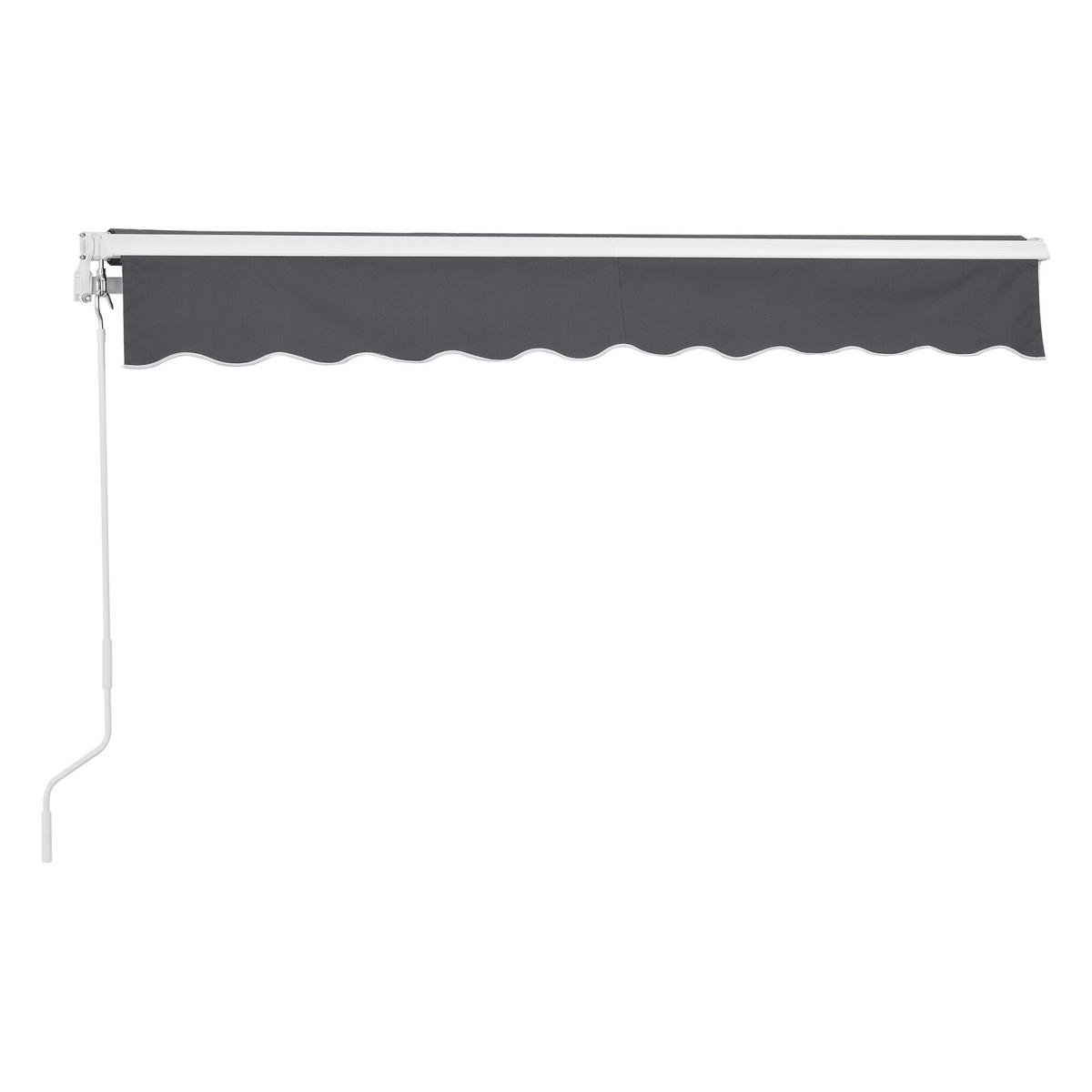 GELENKARMMARKISE Bitonto - Dunkelgrau, Textil (250/0.1/200cm) - [en.casa]