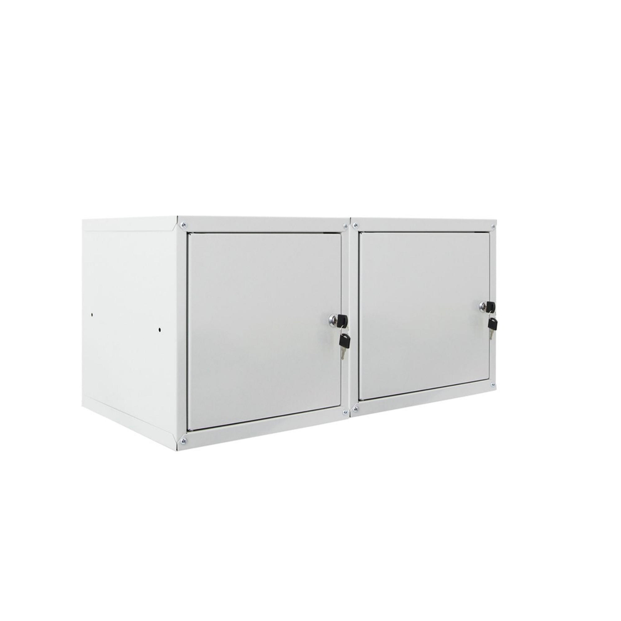SCHLIESSFACHWÜRFEL Cubic 2er-Set 35x35x35 cm Grau - Grau, Metall (70/35/35cm) - PROREGAL