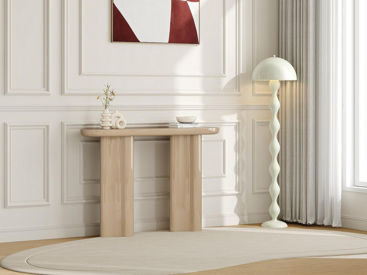 KONSOLENTISCH - 120 cm x 35 cm - Holz, Platte - Beige - LESONA - Beige, Holz (35/120/80cm) - Vente-Unique