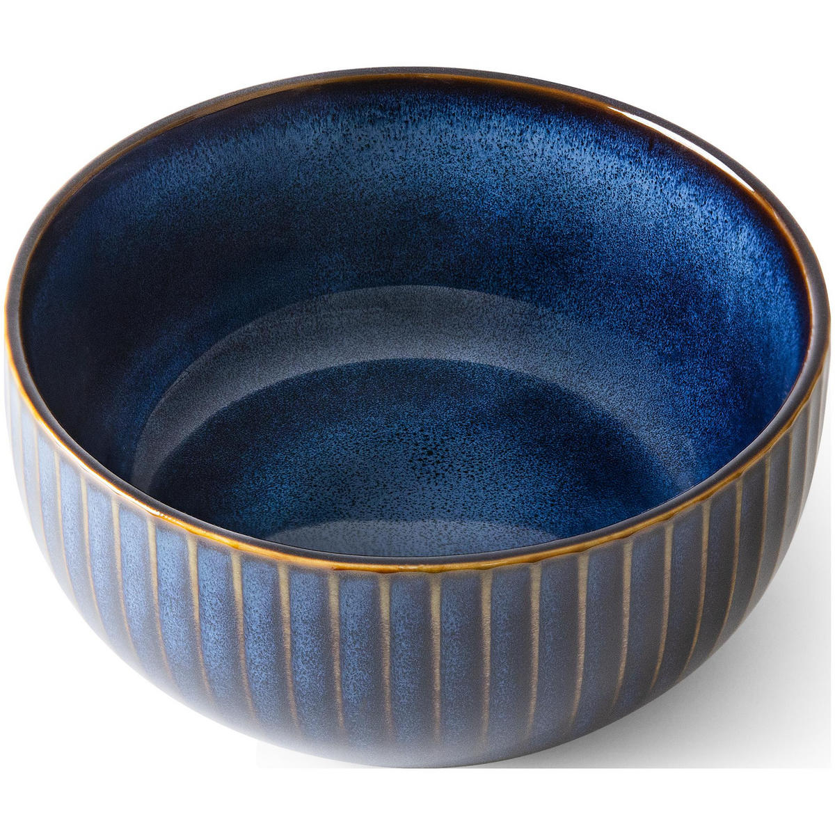 FRÜHSTÜCKS-SET AD STRIPES 6 PERSONEN, 18-tlg - Dunkelblau, Keramik (15/9/15cm) - KONSIMO®
