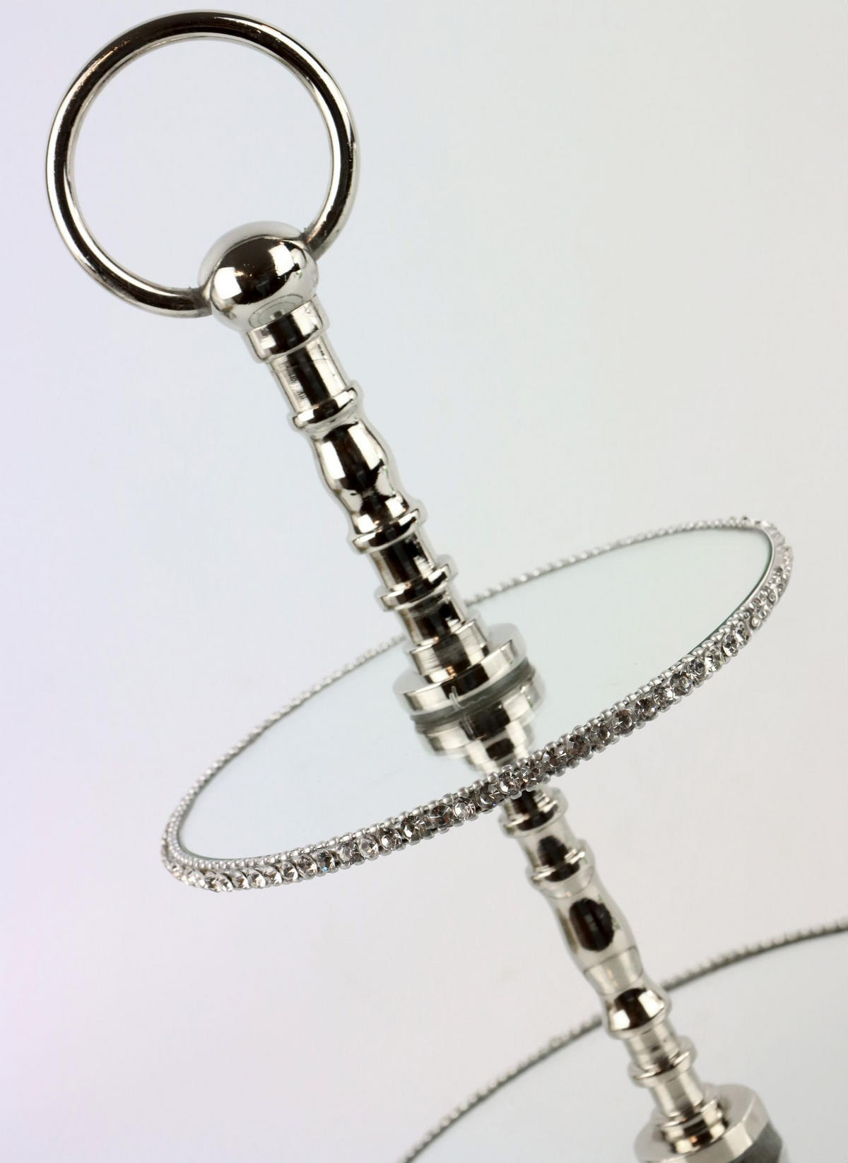 ETAGERE Cristallo ø19x26cm - Silberfarben, Metall (19/26cm) - FURNARO