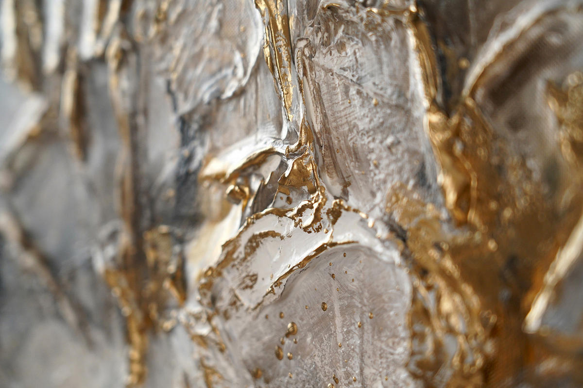 GEMÄLDE Glückslinie Schattenfugenrahmen Grau 120x60 cm - Grau, Holz (120/60cm) - YS-art gallery