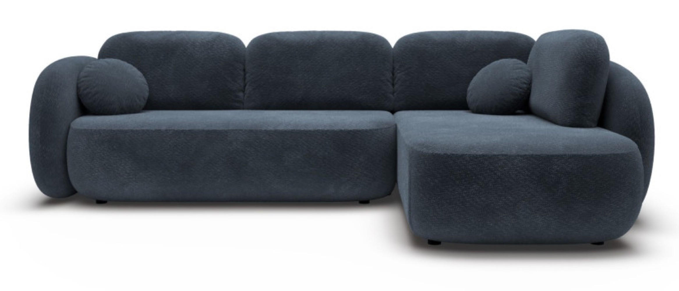 ECKSOFA Granat OLIVIO II Ausziehbar Rechts - Blau/Dunkelblau, Textil (190/289cm) - Sepro Meble