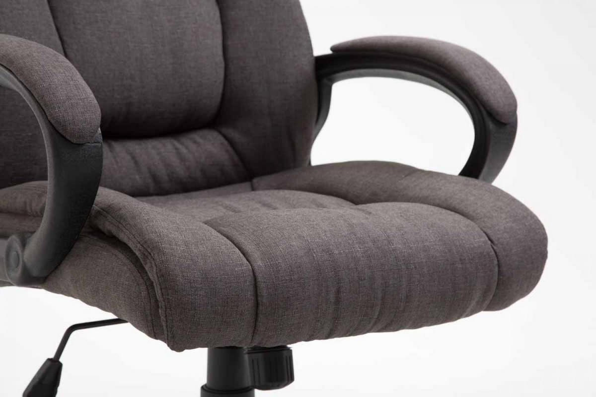 DREHSTUHL Stoff Dunkelgrau - Dunkelgrau/Schwarz, Kunststoff/Textil (66/106/70cm) - CLP