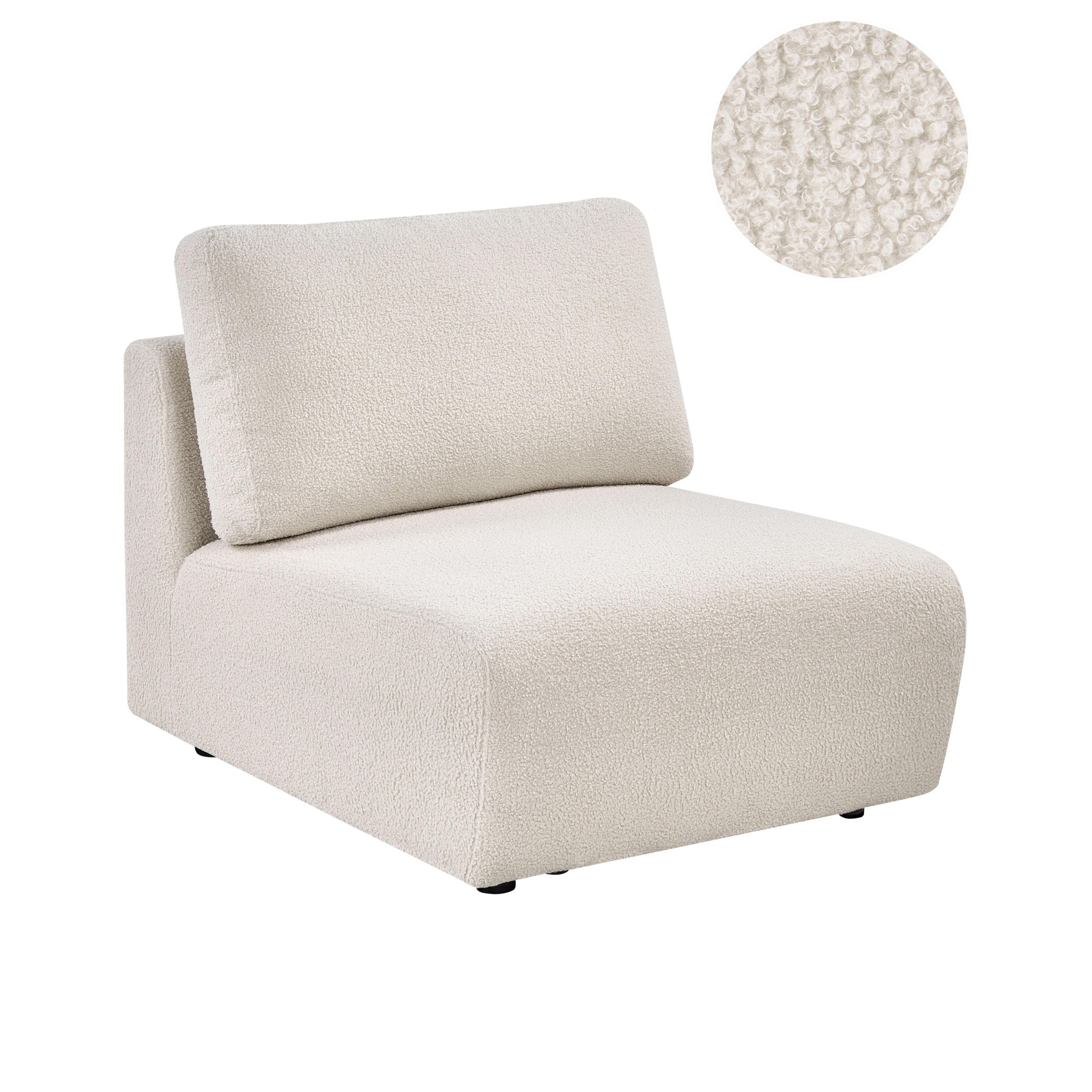 Beliani Sesselmodul Creme 82x80x100 cm