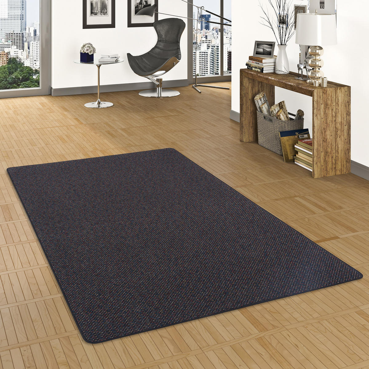SCHLINGEN TEPPICH ALMA MELIERT - Schwarz, Textil (80/320cm) - Snapstyle