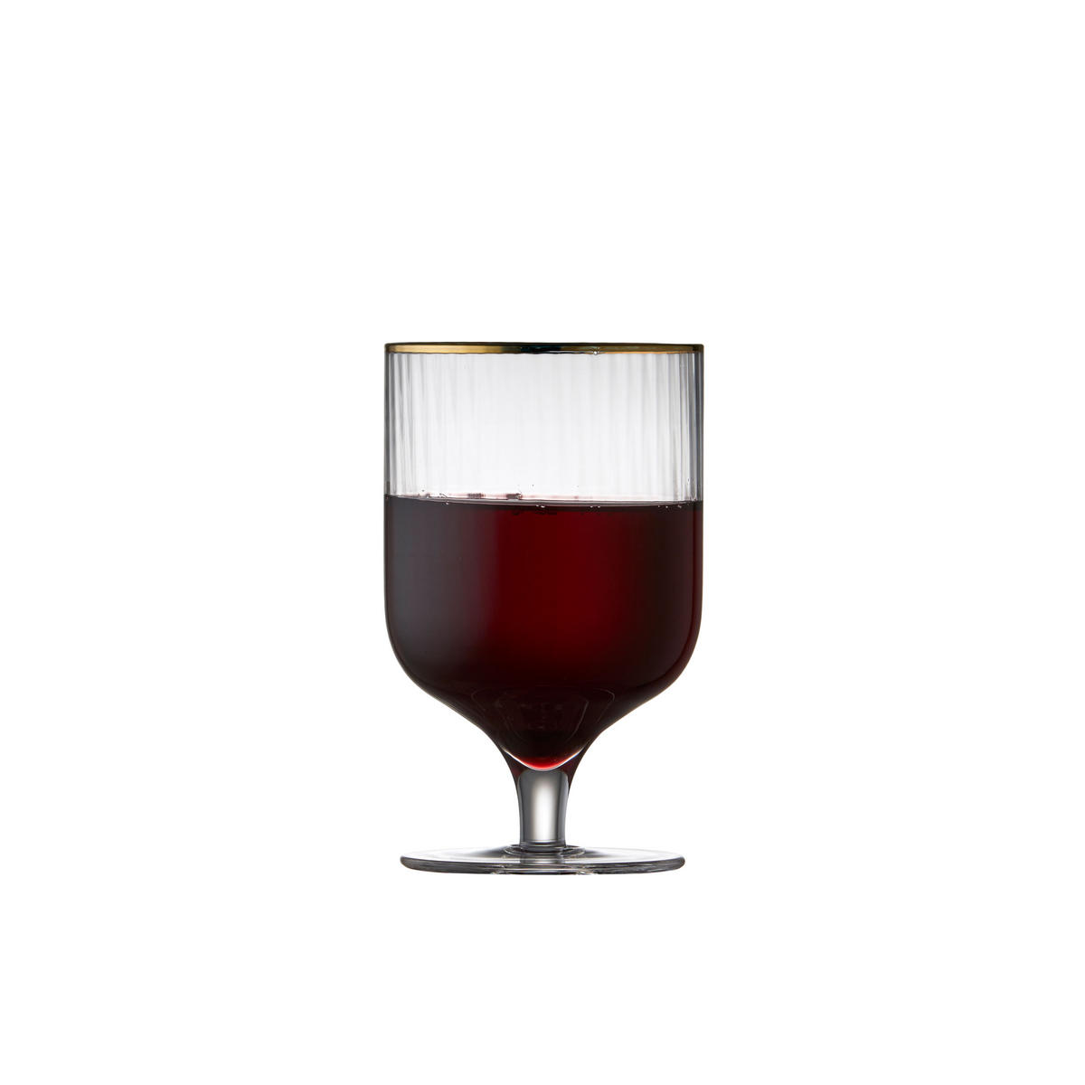 WEINGLAS Palermo Gold 4er Set, Glas mit Goldkante, Klar, 300 ml - Transparent, Glas (0.3L) - Lyngby Glas