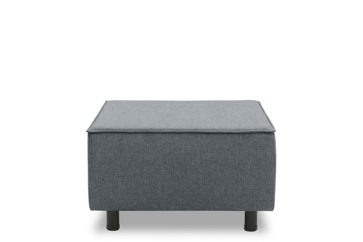 GARTENLOUNGE-HOCKER Brandie 73x43x73 mit Outdoorbezug in dunkelgrau - Grau, Kunststoff (73/43/73cm) - 58aufmkessel