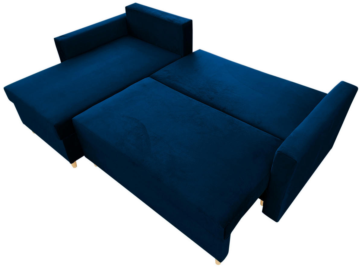 ECKSOFA Granat MON Mit Schlaffunktion - Blau, Textil (222/142cm) - Sepro Meble