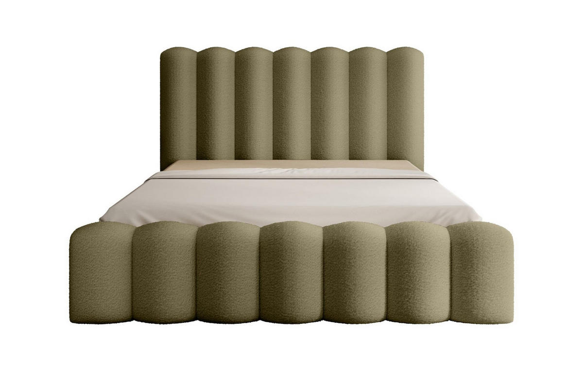 POLSTERBETT Macon Stoff Euphoria - Grün, Holzwerkstoff/Textil (140/200cm) - Fun Möbel