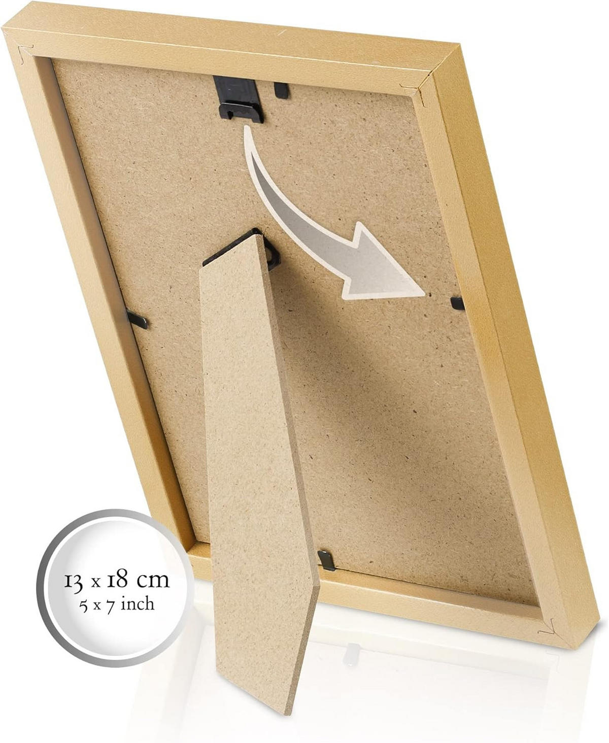 BILDERRAHMEN Ocean Holz Gold 12tlg - Goldfarben, Holz (24/21/24cm) - BoMoe