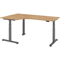 SCHREIBTISCH elektrisch XDSM 120/200/72 cm in Wildeiche/Graphitfarben - Wildeiche/Graphitfarben, Holzwerkstoff (120/200/72cm) - bümö
