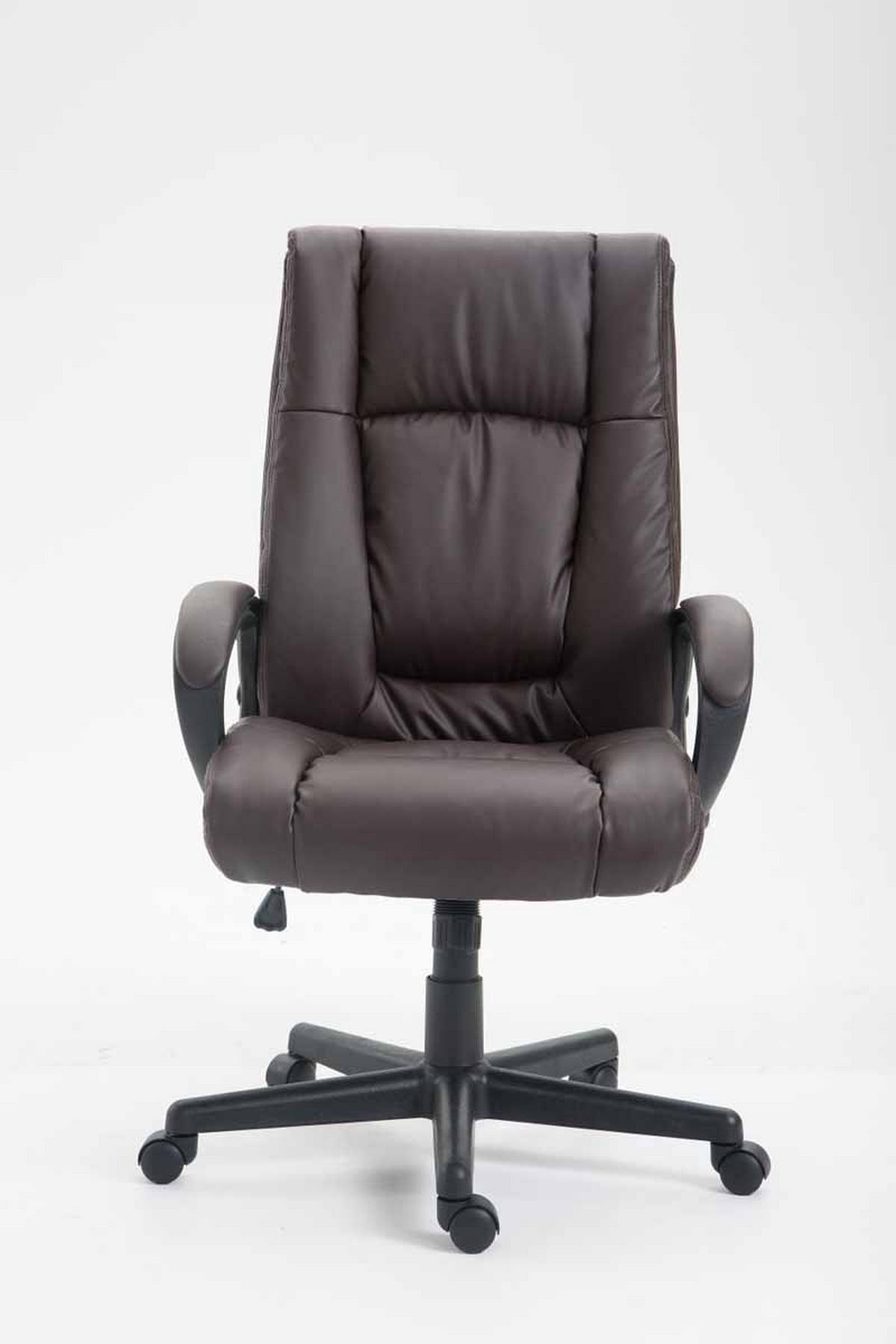 CHEFSESSEL Lederlook Braun - Schwarz/Braun, Kunststoff/Textil (66/106/70cm) - CLP