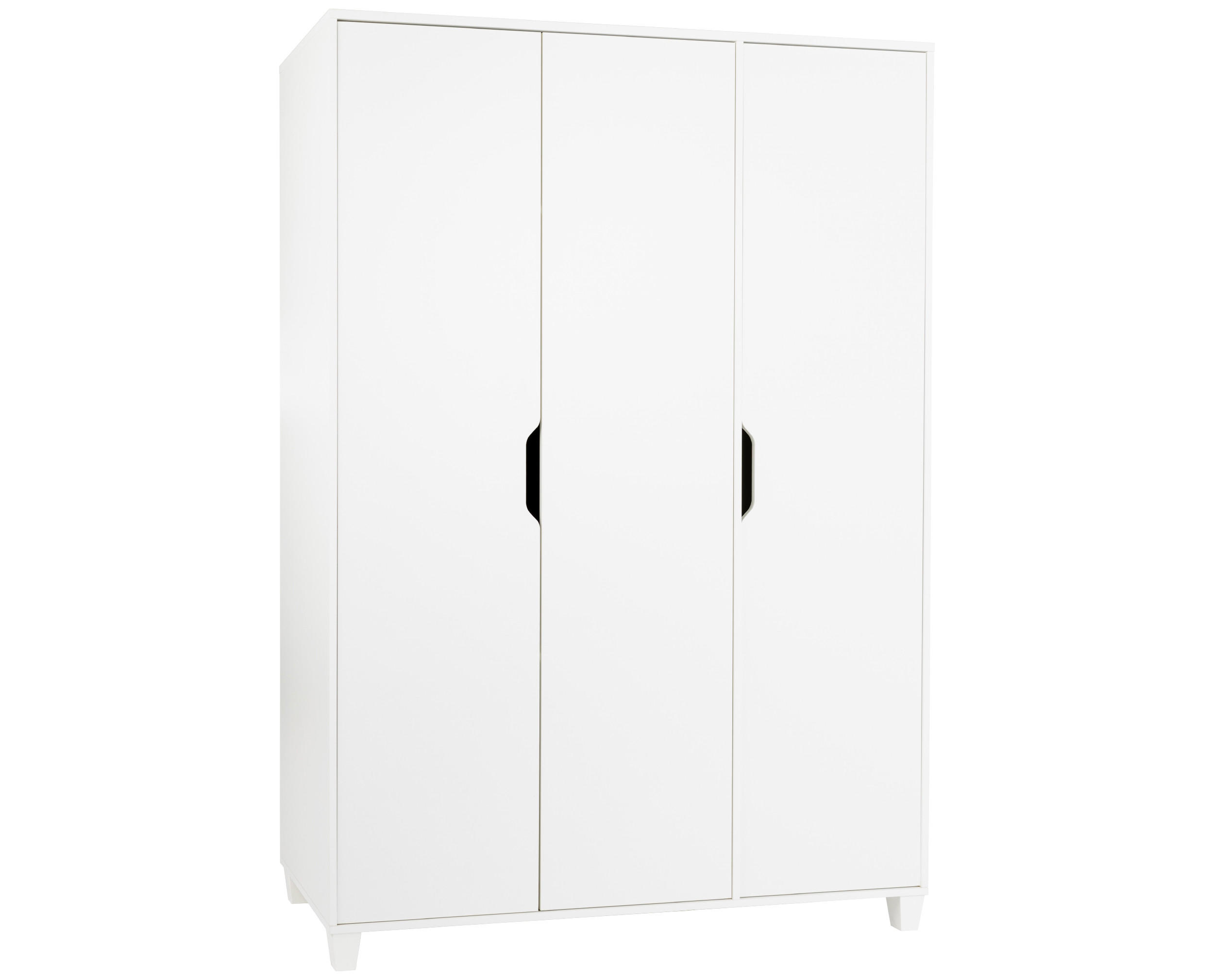 KLEIDERSCHRANK Thore 3-türig - Weiß, Holzwerkstoff (130/188/51cm) - arthur berndt