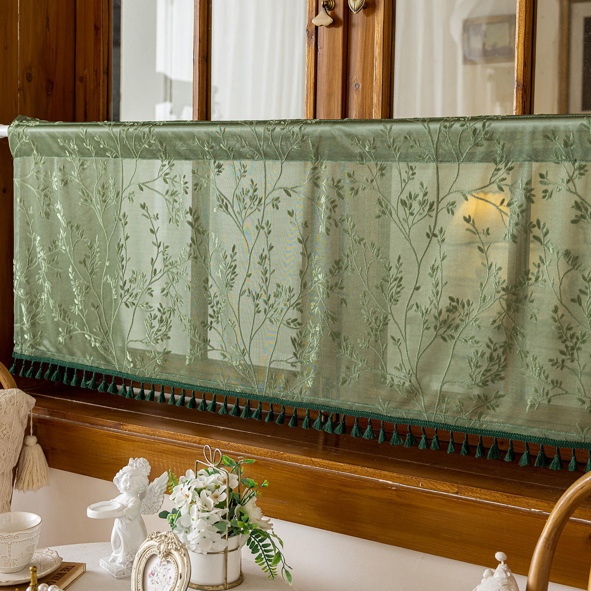 KURZE GARDINEN, Grün,1 Stück, 100/60 cm - Grün, Textil (100/60cm)