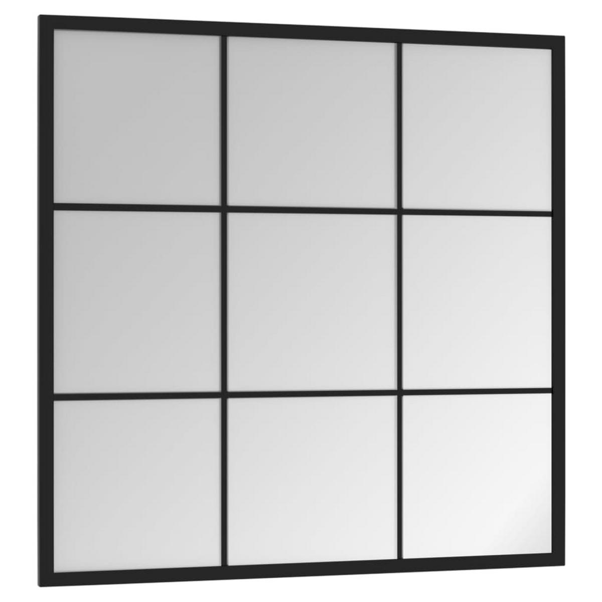 WANDSPIEGEL Schwarz 60x60 cm Metall - Schwarz, Metall (60/1/60cm) - furnicato