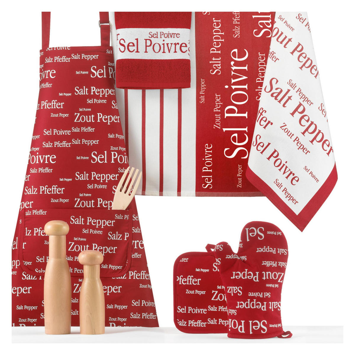 GESCHIRRTUCH Sel & Poivre rot 50 x 70 cm - Rot, Textil (70/50cm) - Winkler