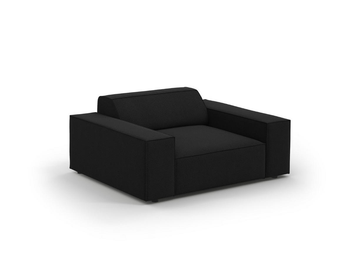 SESSEL Jodie aus strukturiertem Stoff schwarz - Schwarz, Textil (102/70/124cm) - Micadoni